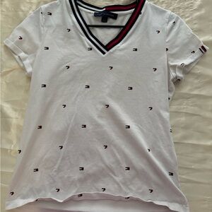 Tommy Hilfiger White Fitted Short Sleeve T-Shirt